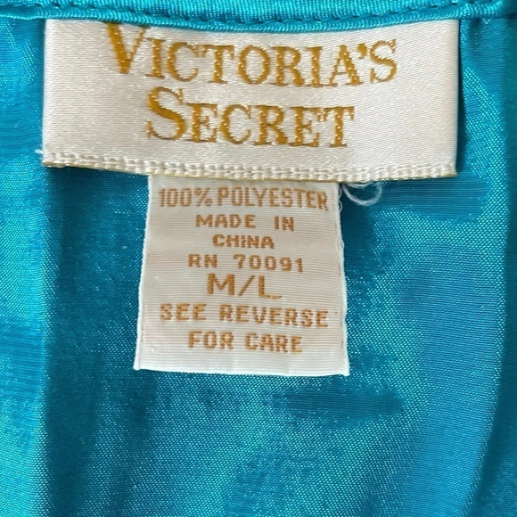 Victoria’s Secret Slip Womens Medium Vintage Gold Label Mesh Victorian Classy - Picture 13 of 13